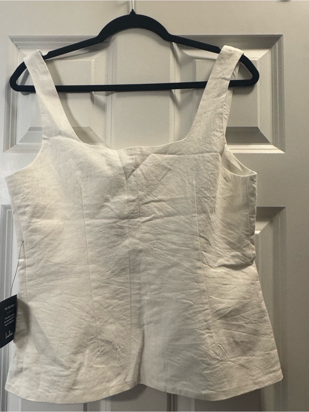 Lulus Sleeveless White Button-Front Square Neck Top - Picture 5 of 8
